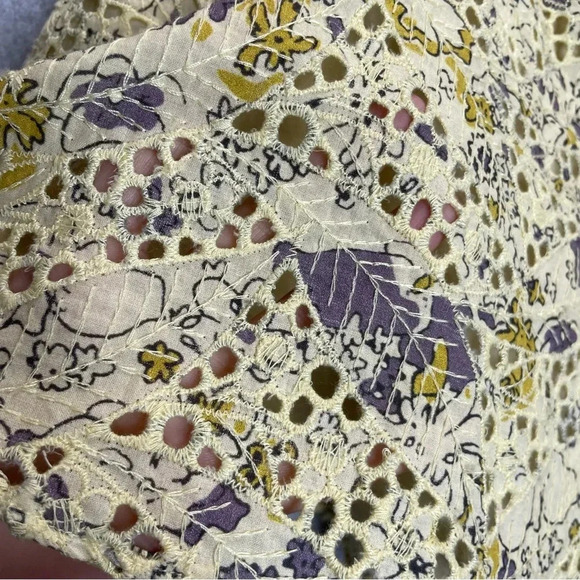 Free People High Waisted Lace Shallow Water Tea Combo Yellow Short/Skorts - Picture 6 of 11